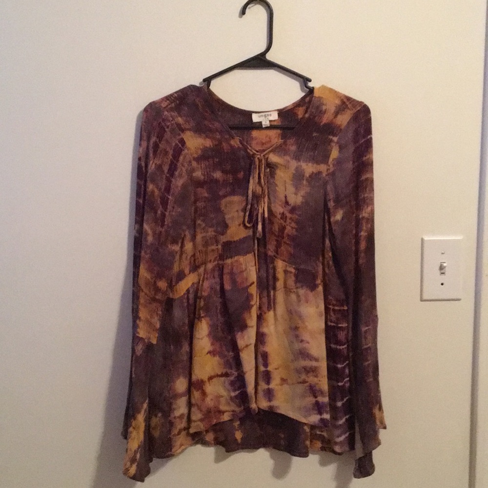 trendy boutique tie dye top
